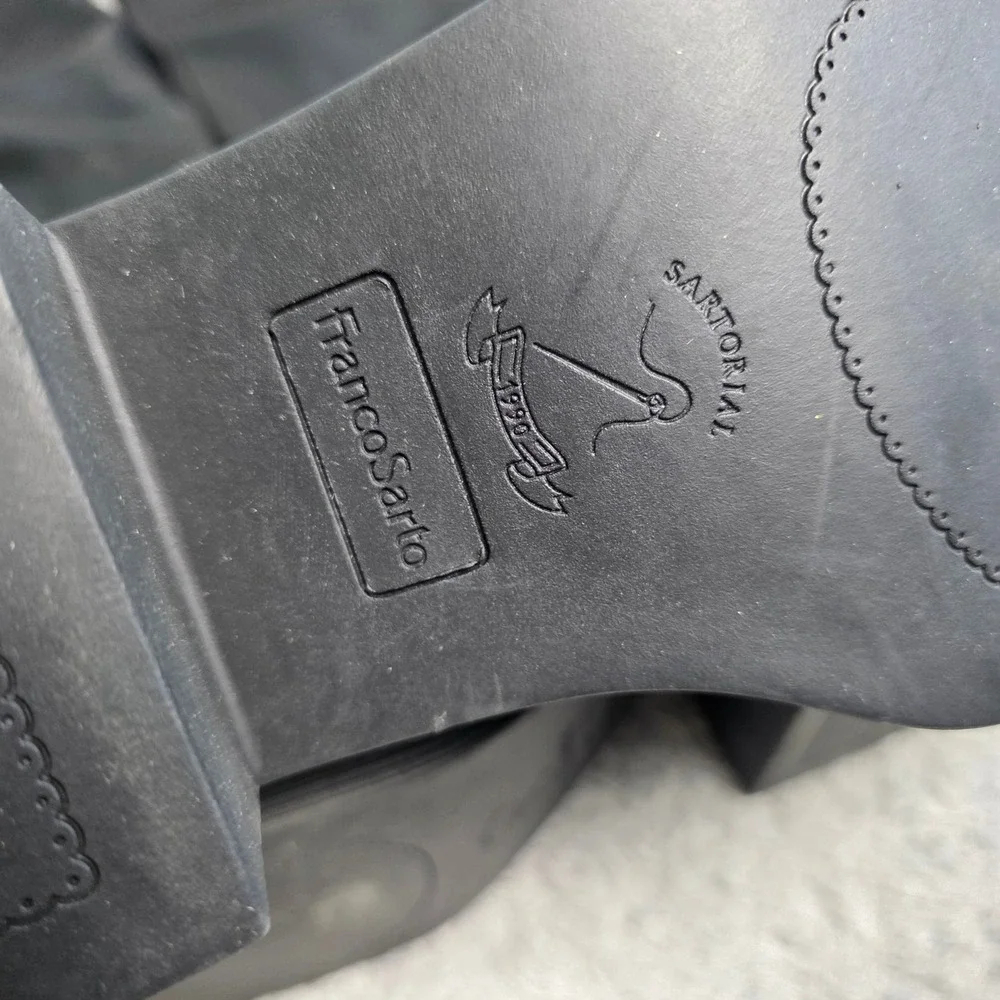 Franco Sarto Womens Kelly Black Over‎ The Knee Block Heel Boots 9.5M NEW